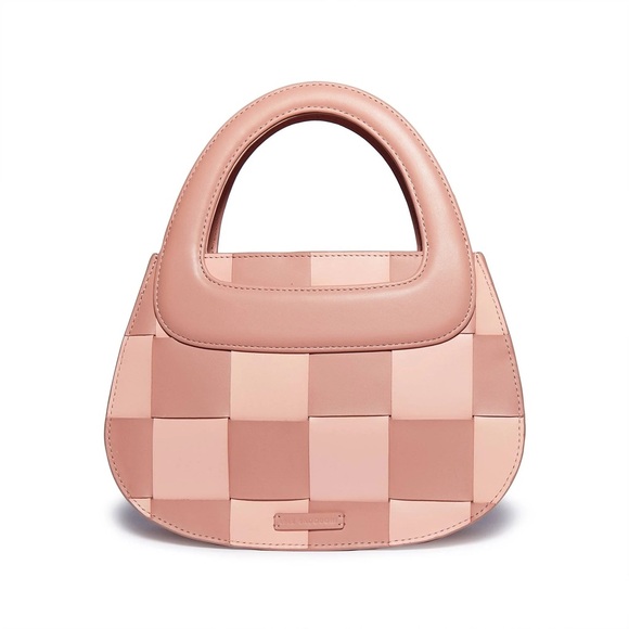 Lele Sadoughi Handbags - LELE SADOUGHI CARLA CHECKERED LEATHER TOP HANDLE BAG
